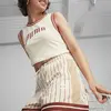 Puma T7 Mesh Shorts Bej Kadın Şort