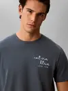 Calvin Klein SS 30S EU CK TRVL LI, CEG Mavi Erkek T-Shirt