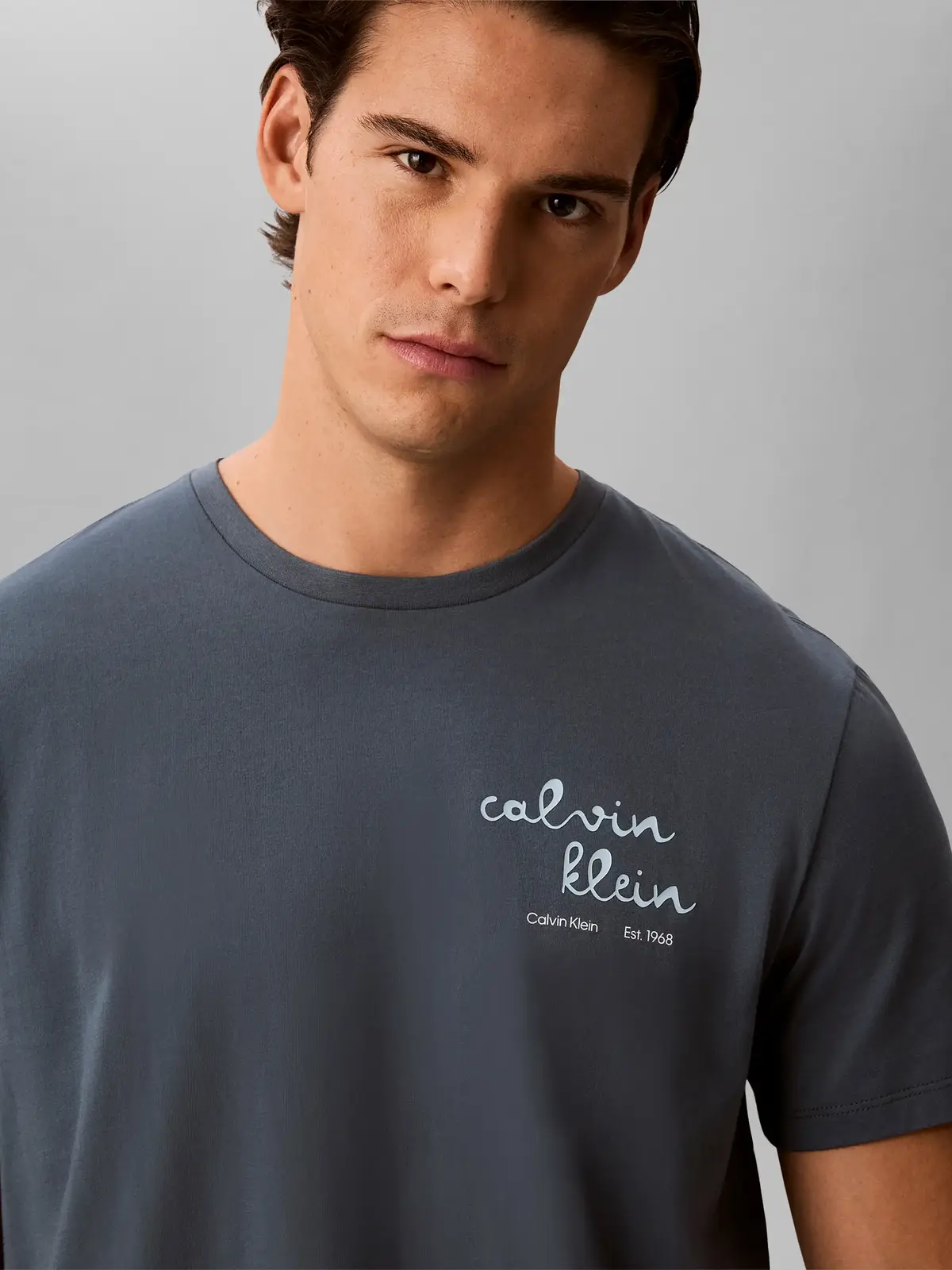 Calvin Klein SS 30S EU CK TRVL LI, CEG Mavi Erkek T-Shirt