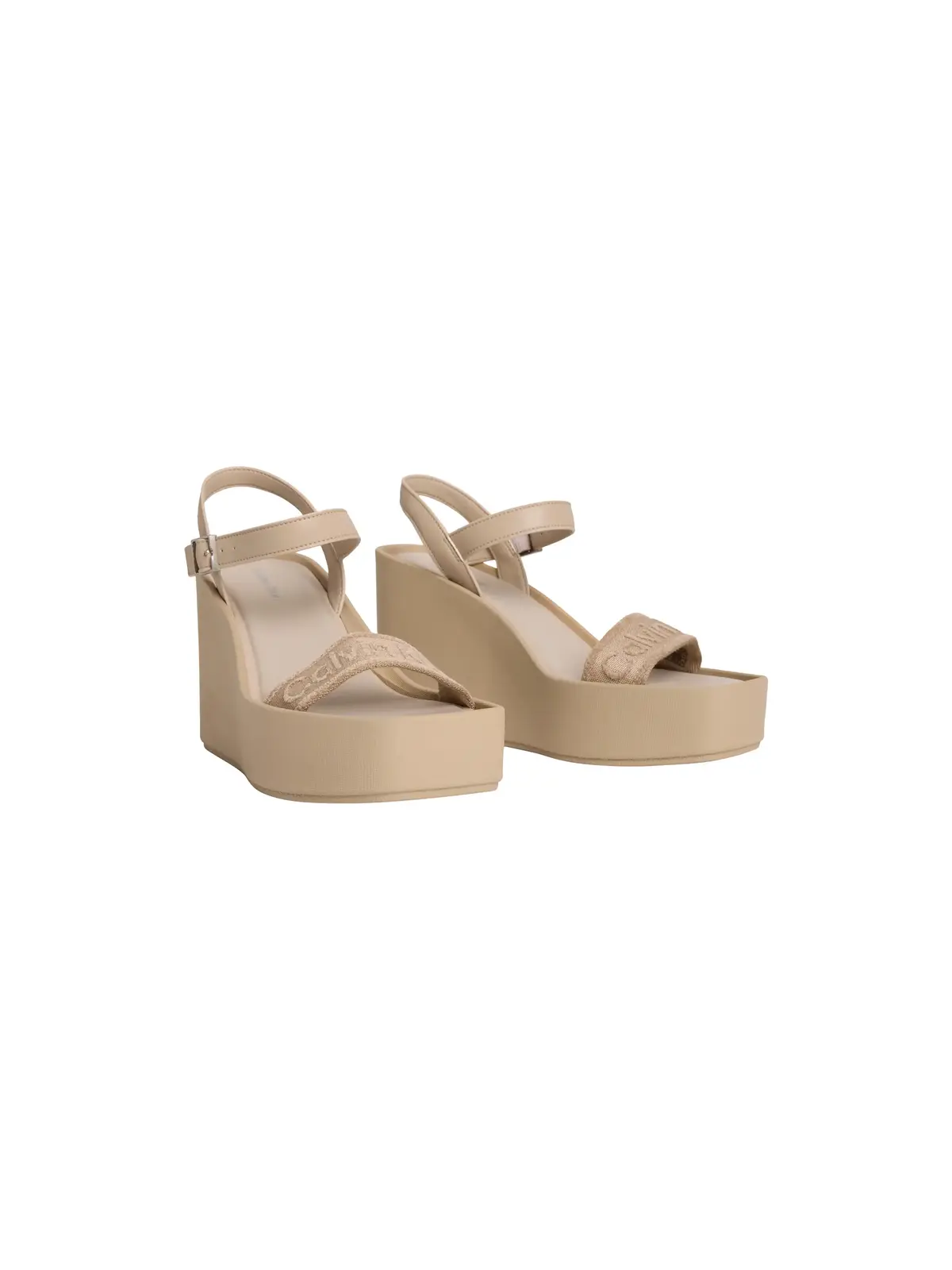Calvin Klein WEDGE 70 SNDL WEBBIN Kahverengi Kadın Sandalet
