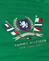 Tommy Hilfiger HILFIGER COLOUR CRES, L4F Yeşil Erkek T-Shirt & Polo