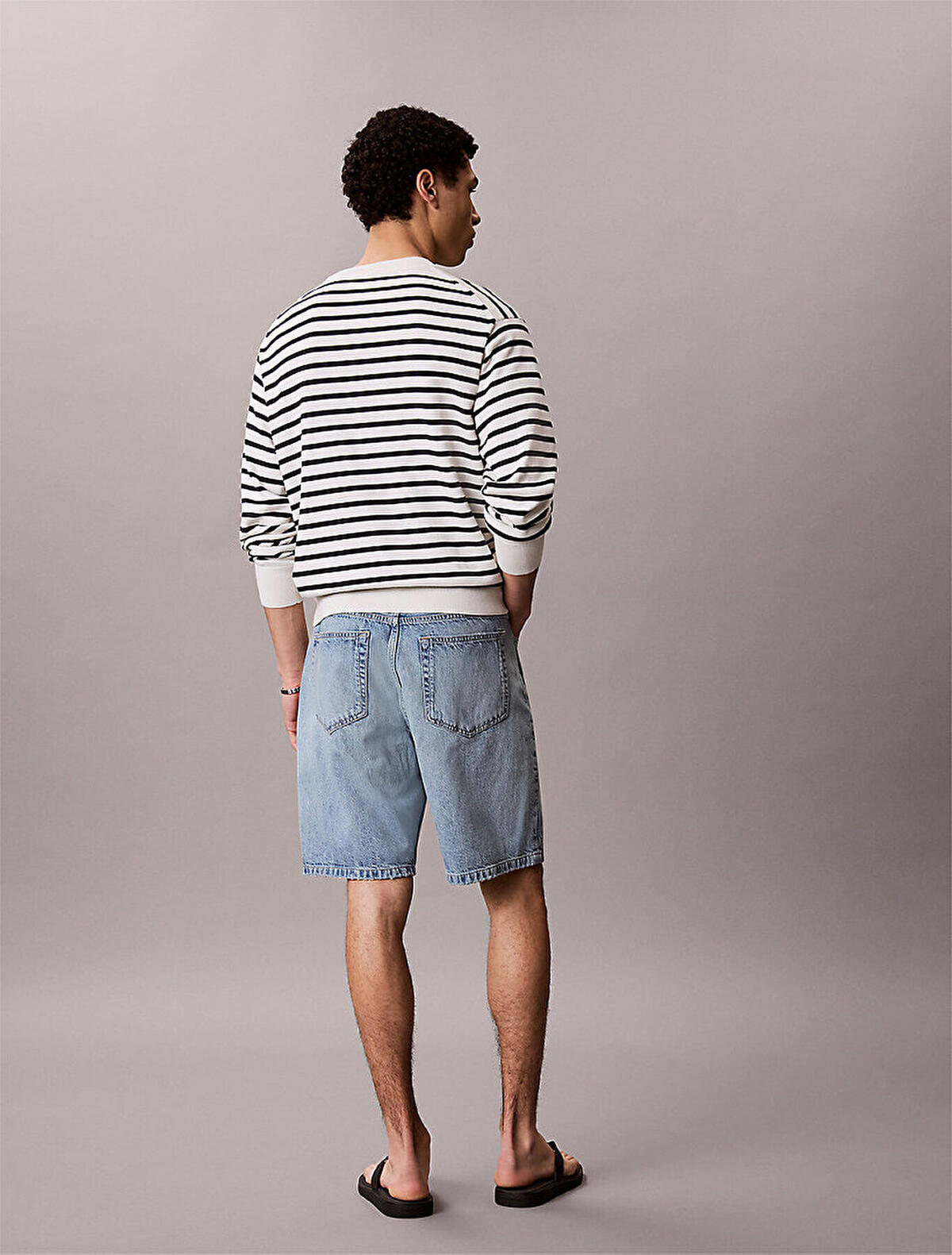 Calvin Klein LINEN 90S SHORT DRIF, X1U, 30 Mavi Erkek Şort
