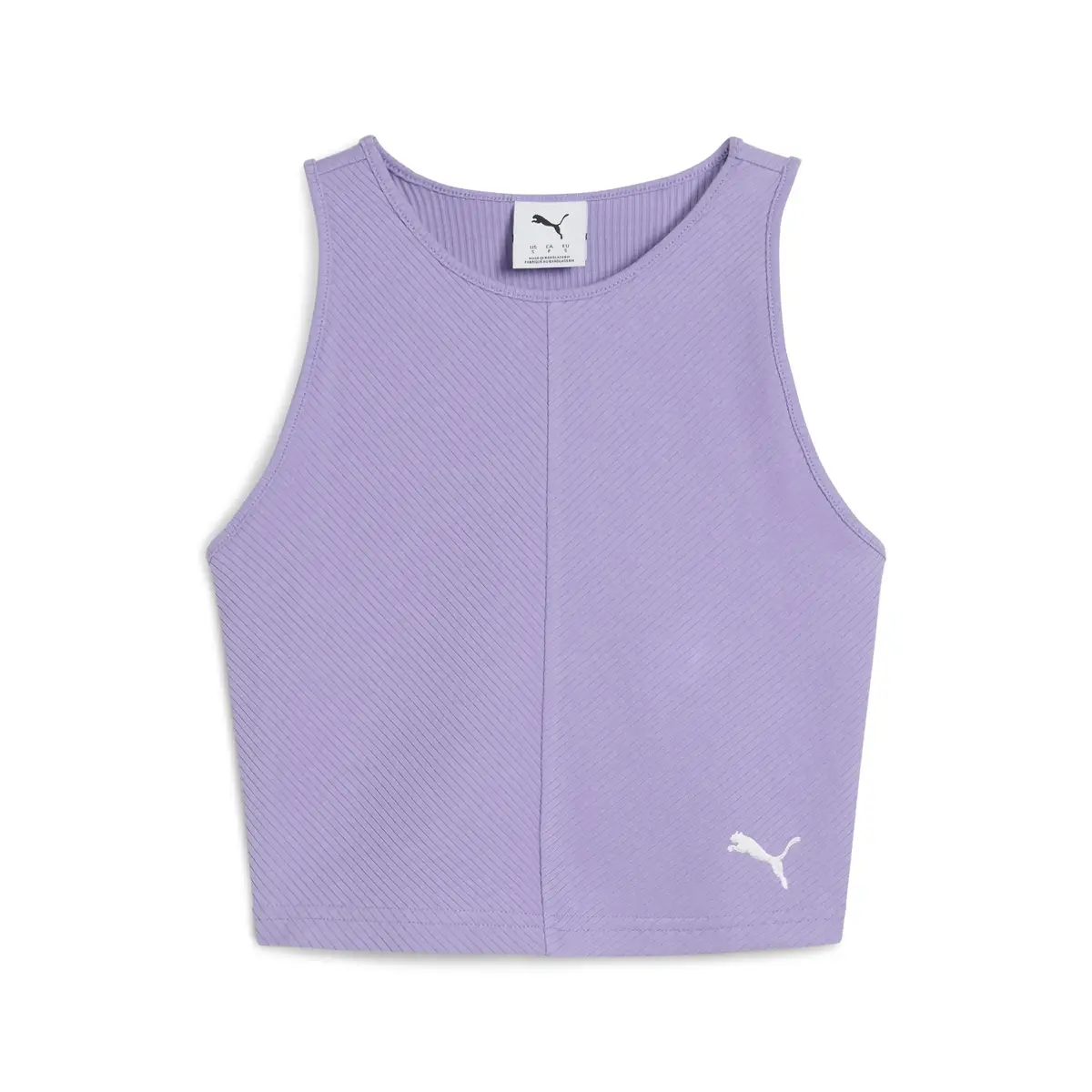 PUMA WARDROBE ESS Ribbed Crop Top Mor Kadın Crop