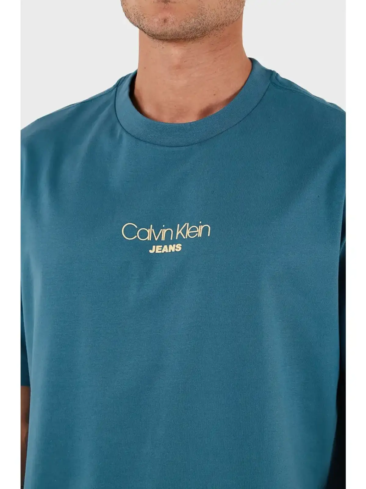 Calvin Klein SS 16S RLXD FIT CKJ GRAPHIC TEE Mavi Erkek Tişört