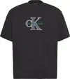 Calvin Klein SS 16S TRICOLOR MONOLOGO GRAPHIC Erkek Siyah T-Shirt
