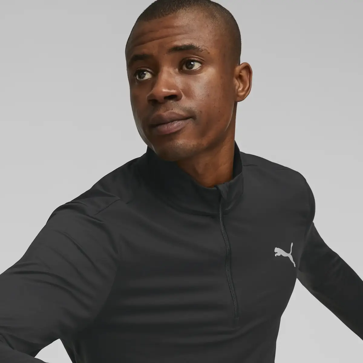 Puma RUN FAVORITE 1/4 ZIP M Siyah Erkek T-Shirt