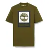 Timberland STACK LOGO Colored Short Sleeve Tee Yeşil Erkek T-Shirt & Polo