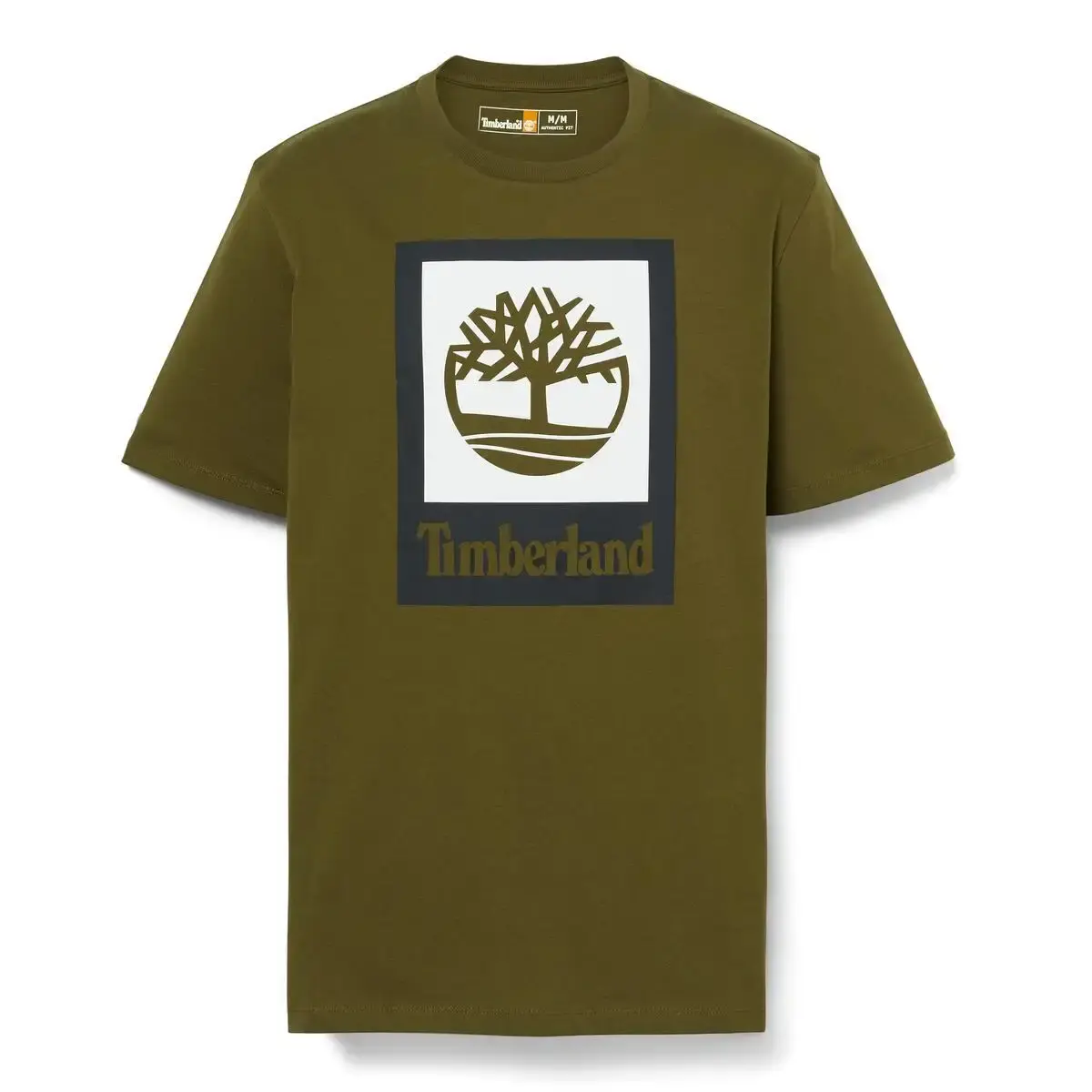 Timberland STACK LOGO Colored Short Sleeve Tee Yeşil Erkek T-Shirt & Polo