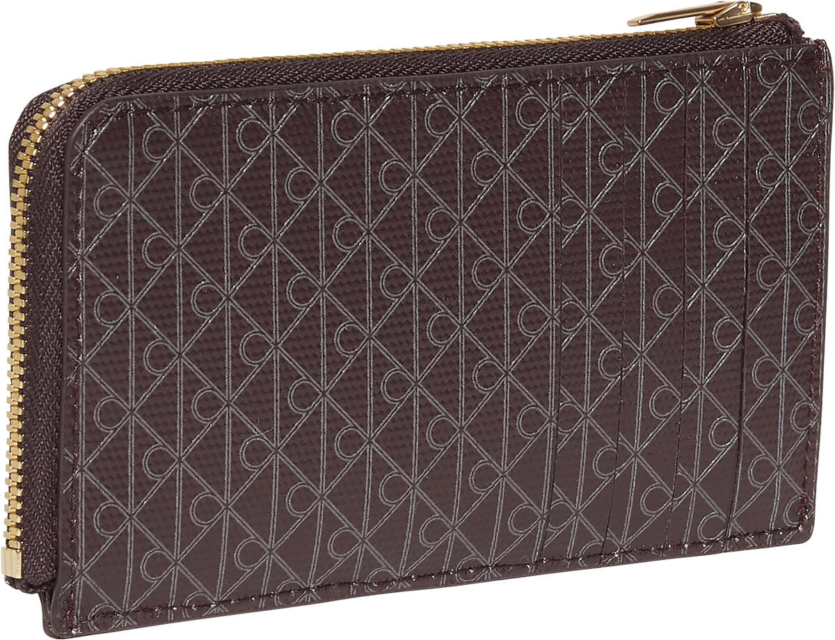 Calvin Klein EMBLEM AOP TOP ZIP CARDCASE Kırmızı Kadın Cüzdan