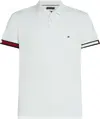 Tommy Hilfiger FLAG CUFF SLIM POLO, YBR Beyaz Erkek T-Shirt & Polo