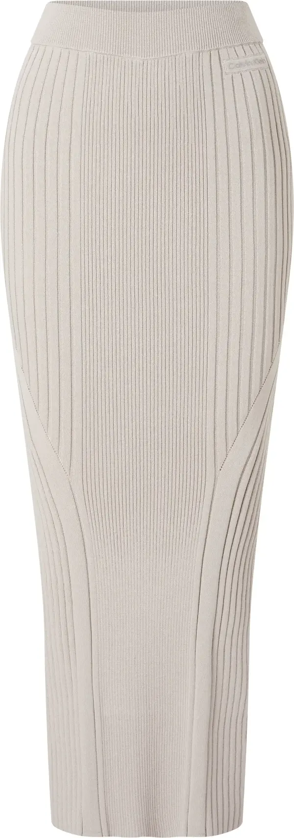 Calvin Klein ICONIC RIB MAXI SKIR Kadın Krem Etek