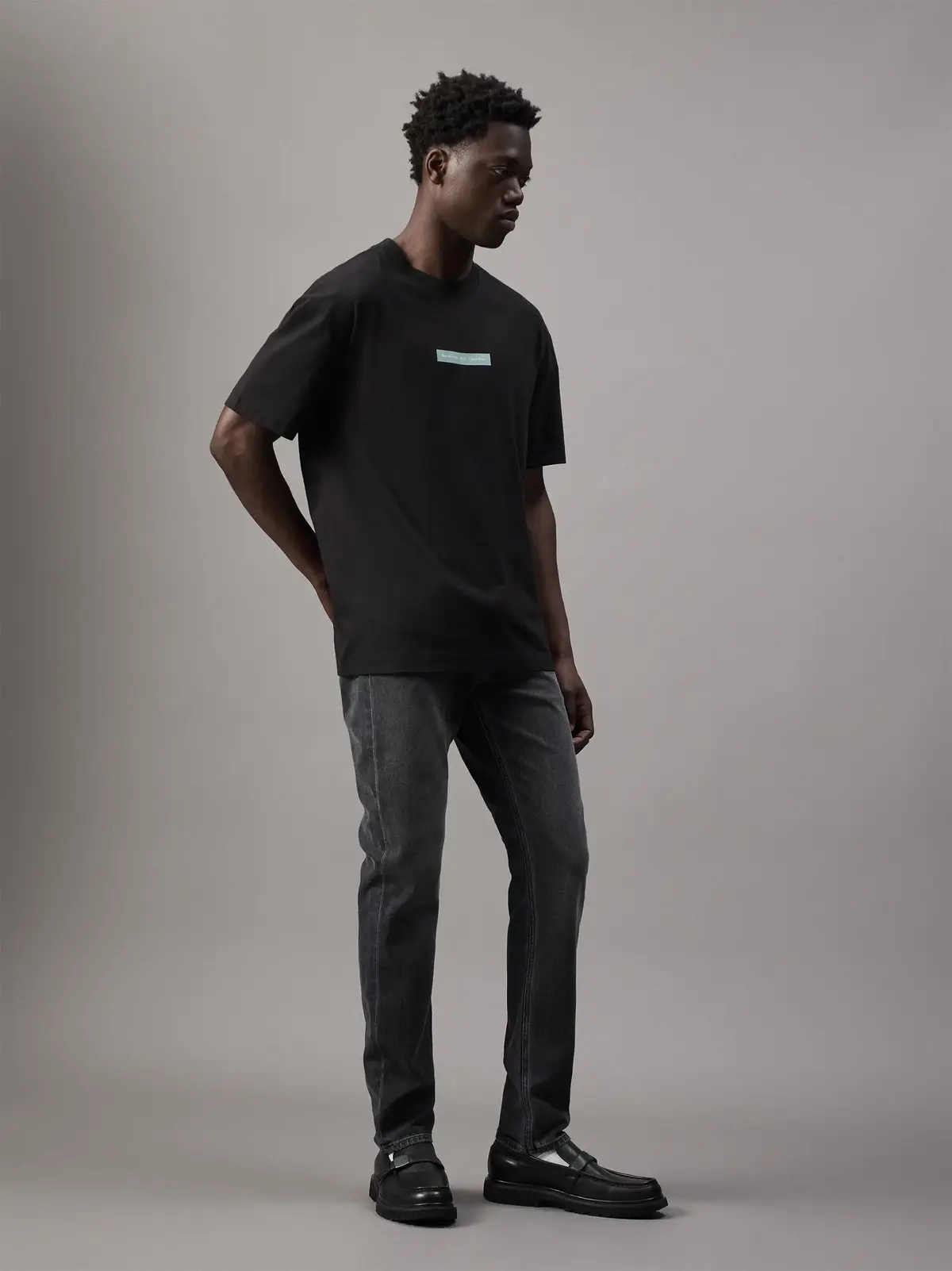 Calvin Klein SLIM TAPER, 1BY Siyah Erkek Jean Pantolon