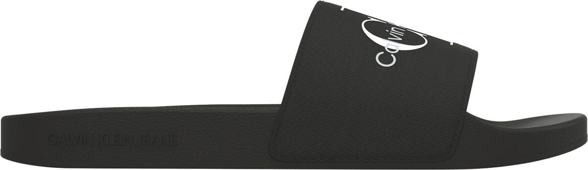 Calvin Klein SLIDE MONOGRAM CO Erkek Siyah Terlik