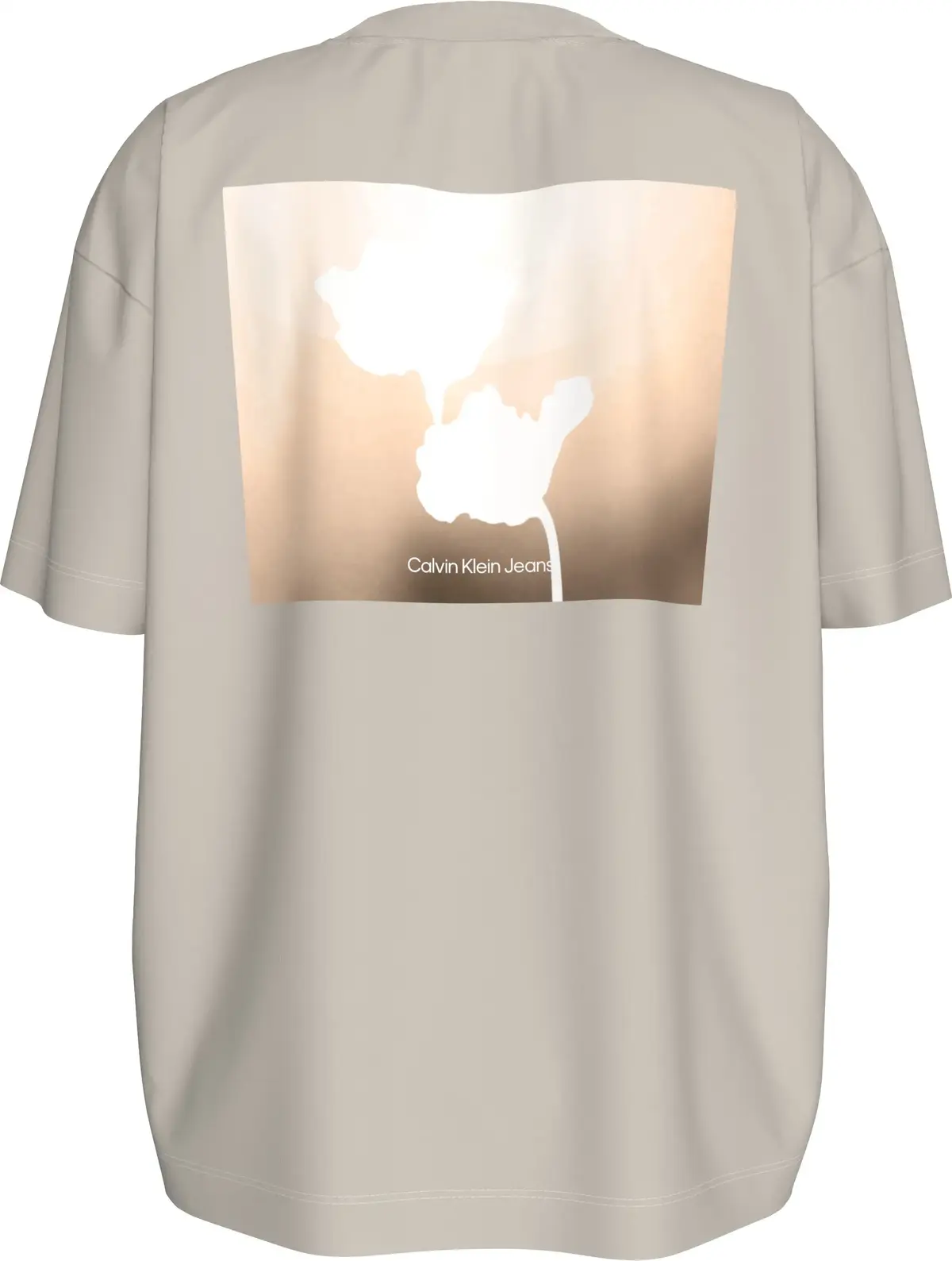 Calvin Klein BACK GRAPHIC BOYFRIE Erkek Bej T-Shirt