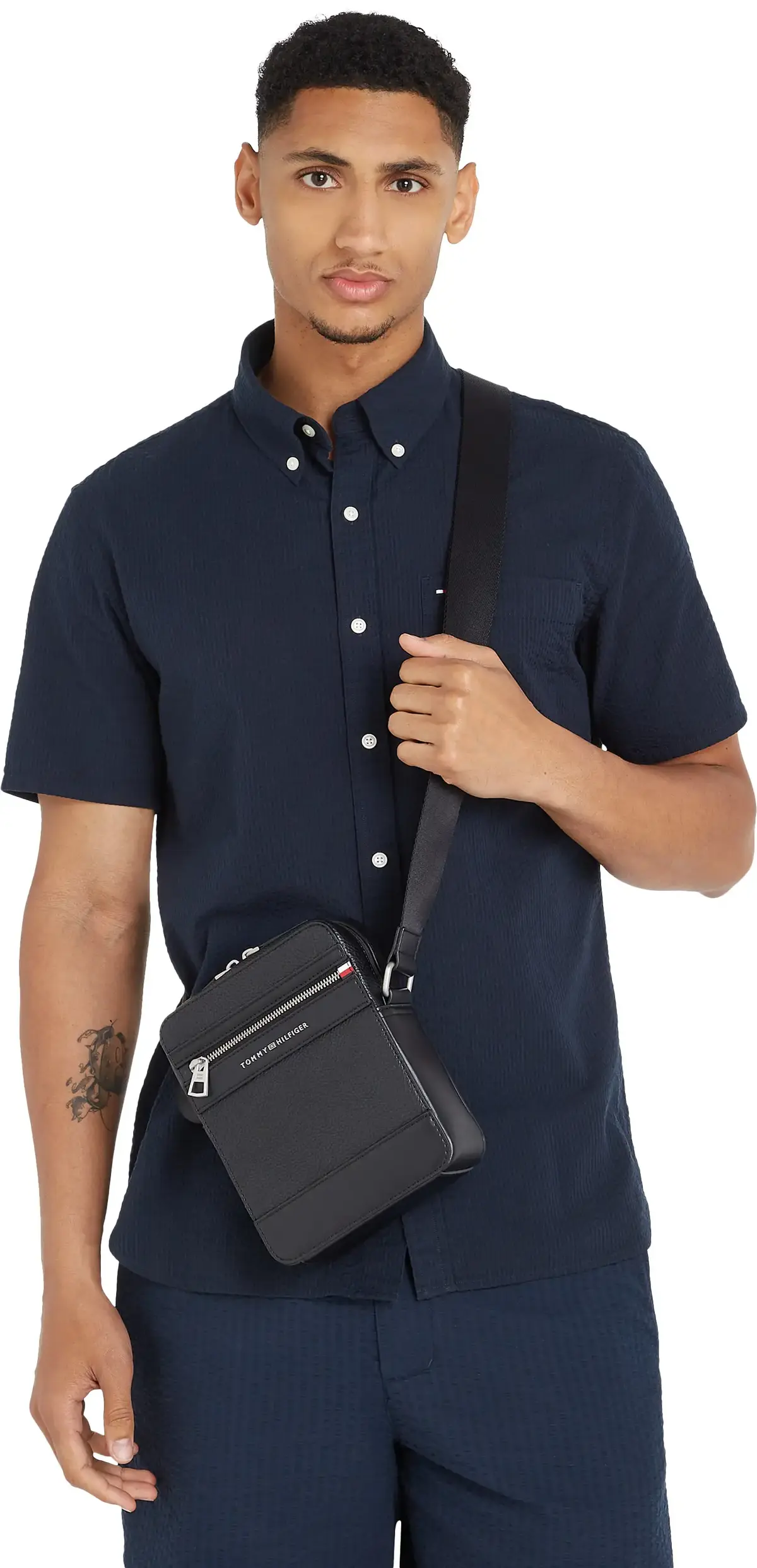 Tommy Hilfiger TH CENTRAL MINI REPO, BDS Siyah Erkek Çanta & Cüzdan