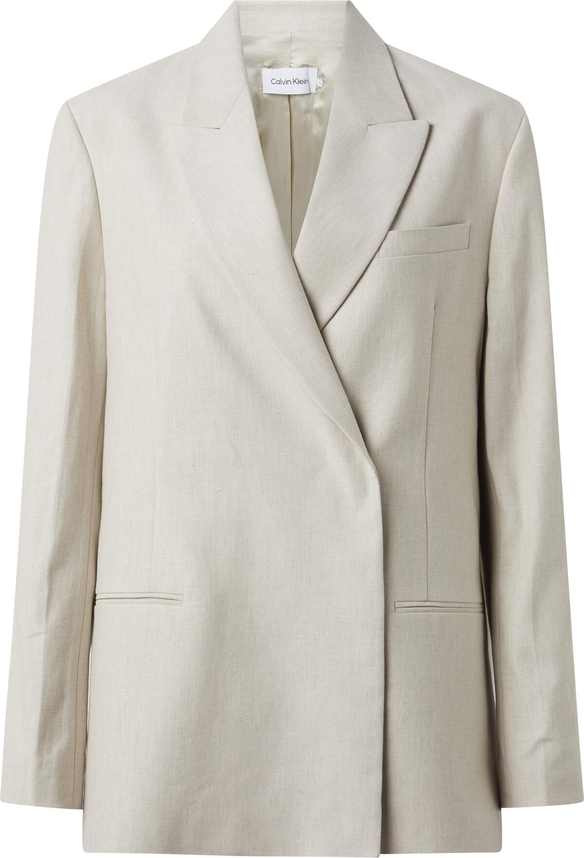 Calvin Klein LINEN TAILORED BLAZE Kadın Krem Blazer