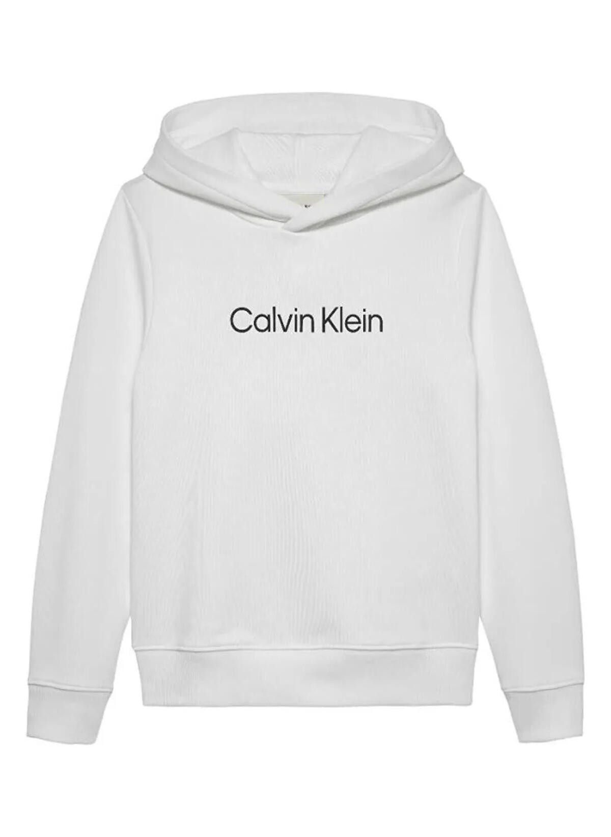 Calvin Klein INST. LOGO REG. TERR, YAF Beyaz Erkek Çocuk Hoodie