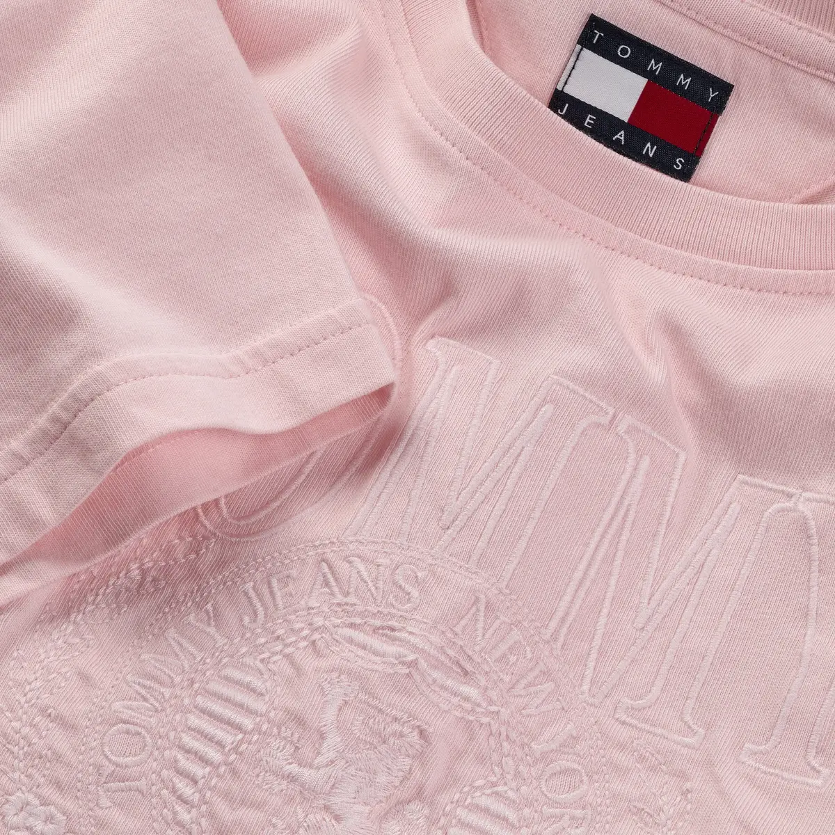 Tommy Hilfiger TJW RLX SH TONAL CRE, TH3 Pembe Kadın T-Shirt & Polo