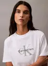 Calvin Klein HERO SS CLASSIC MONOLOGO CNECK T Beyaz Kadın Tişört