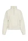 Calvin Klein 1/4 ZIP MIXED MEDIA, YAS Krem Kadın Sweatshirt