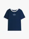 Tommy Hilfiger REG MONOTYPE STRIPE, C1G Lacivert Kadın T-Shirt & Polo