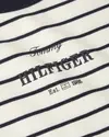 Tommy Hilfiger REG MONOTYPE STRIPE, 0FC Beyaz Kadın T-Shirt & Polo