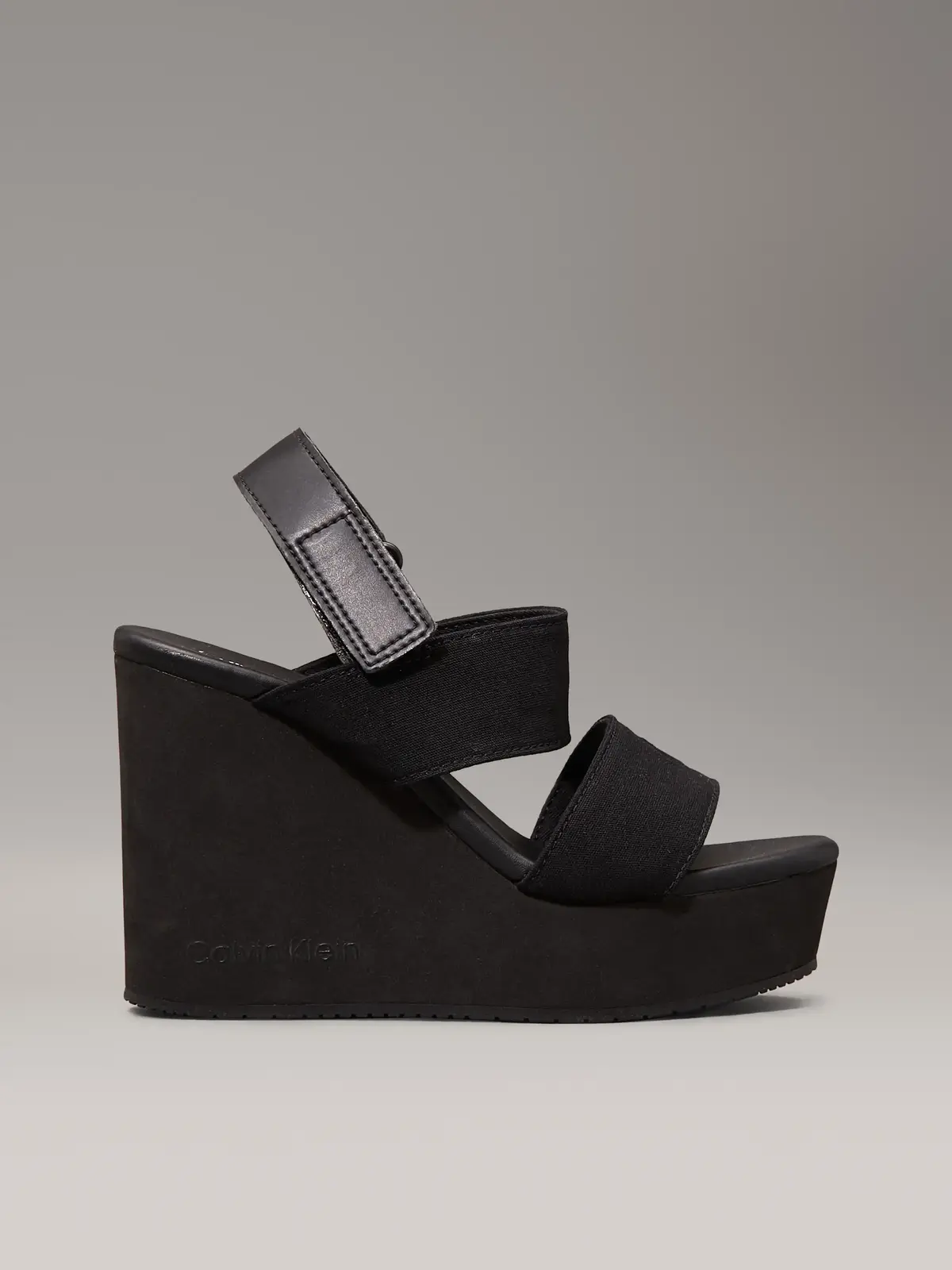 Calvin Klein WEDGE SANDAL WEBBING, 0GJ Siyah Kadın Terlik