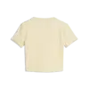 PUMA ESS Ribbed Baby Tee Sarı Kadın T-Shirt & Polo