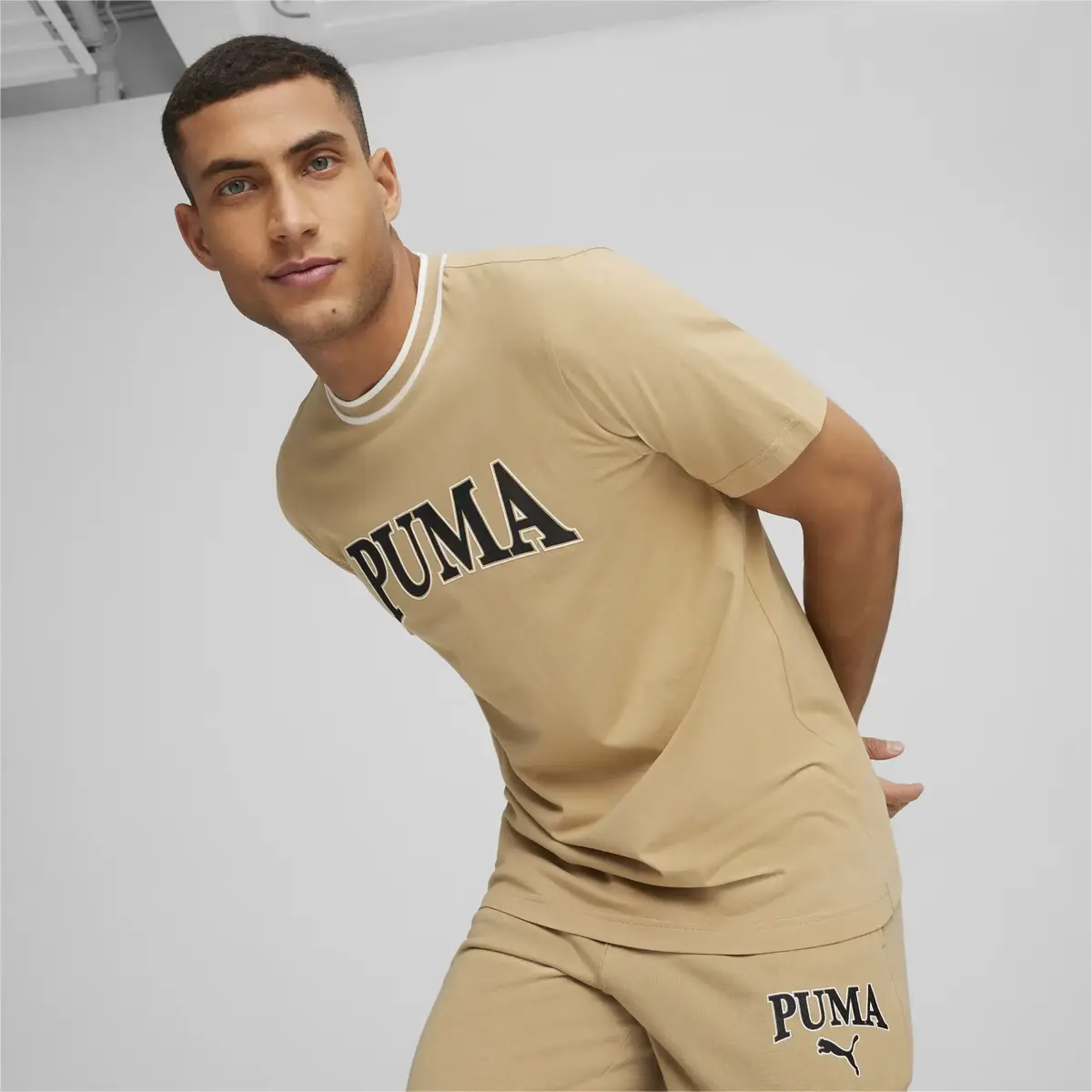Puma SQUAD Big Graphic Tee Açık Kahve Erkek T-Shirt
