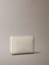 Calvin Klein FOIL LOGO MEDIUM ZIP Krem Kadın Fermuarlı Cüzdan