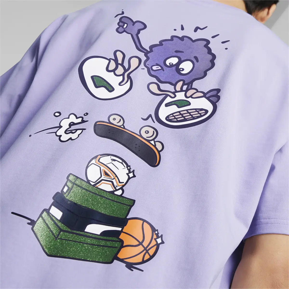 PUMA X 8ENJAMIN Graphic Tee Mor Erkek T-Shirt