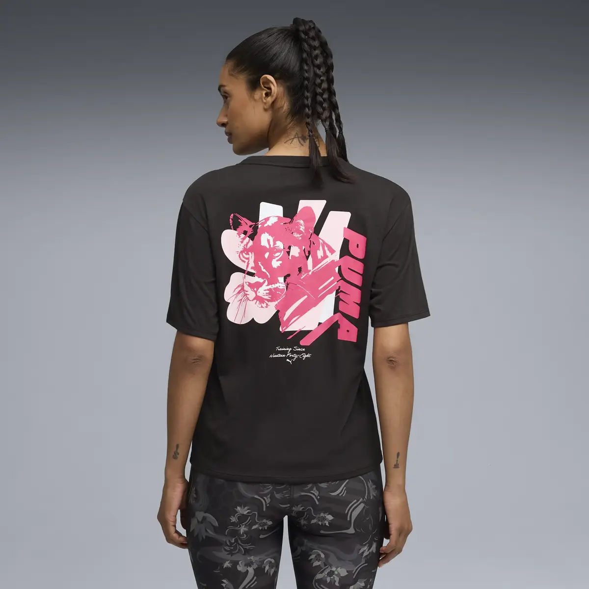 Puma W Puma Cat Graphic Tee Siyah Kadın T-Shirt