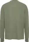 Tommy Hilfiger TJM SLIM WAFFLE LS T, MR6 Yeşil Erkek T-Shirt & Polo