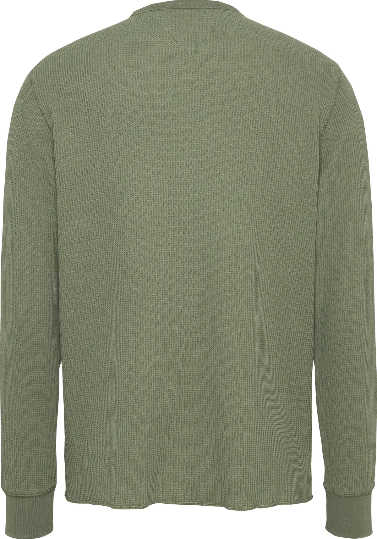 Tommy Hilfiger TJM SLIM WAFFLE LS T, MR6 Yeşil Erkek T-Shirt & Polo