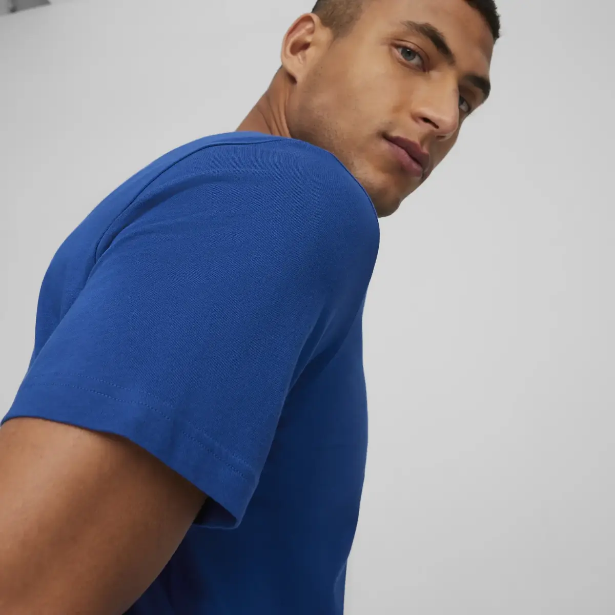 Puma ESS Logo Tee Mavi Erkek T-Shirt