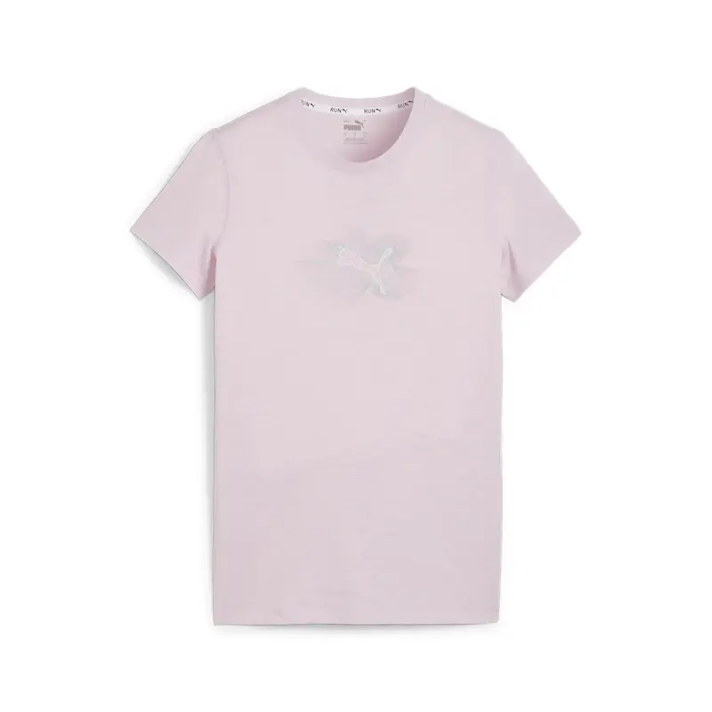 Puma WOMEN’S GRAPHIC RADIANT RUN TEE Lila Kadın T-Shirt