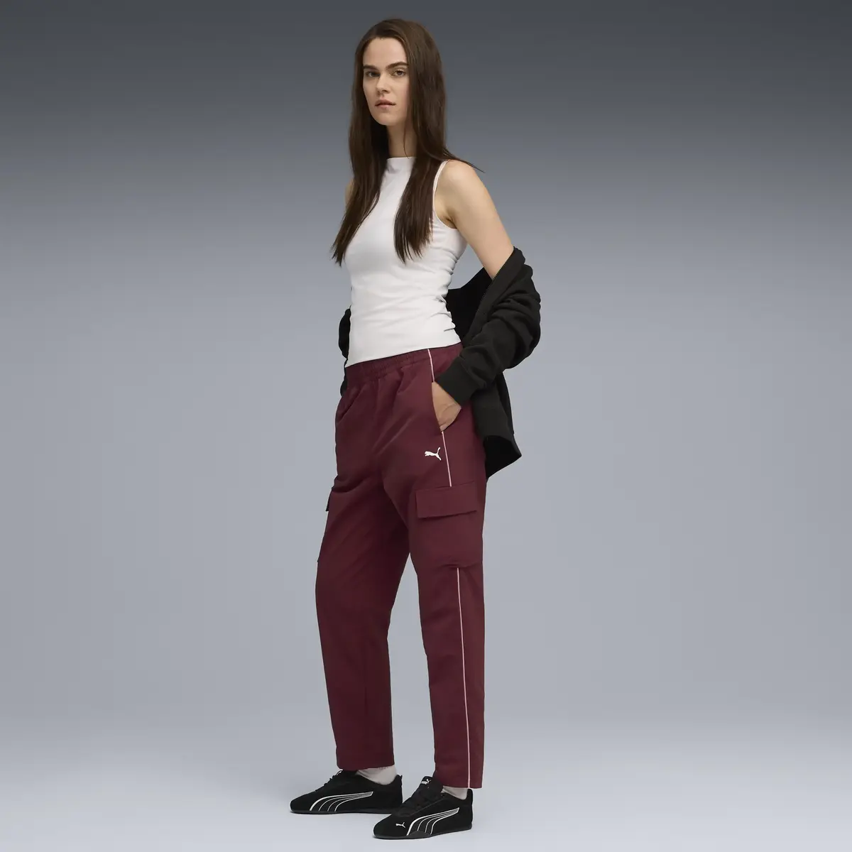 Puma SPORT Woven Cargo Pants Bordo Kadın Pantolon