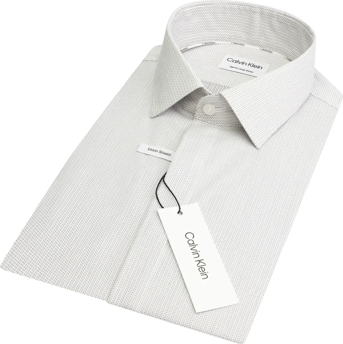 Calvin Klein STAIN SHIELD DOT SLI Erkek Beyaz Gömlek
