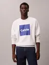 Calvin Klein LS PREMIUM FLEECE CA, V7L Beyaz Erkek Sweatshirt