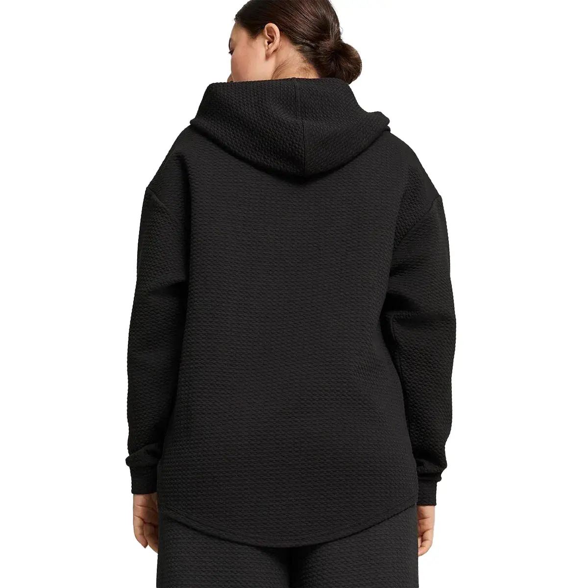 Puma Q4 STUDIO TEXTURED HOODY Siyah Kadın Hoodie