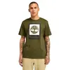 Timberland STACK LOGO Colored Short Sleeve Tee Yeşil Erkek T-Shirt & Polo