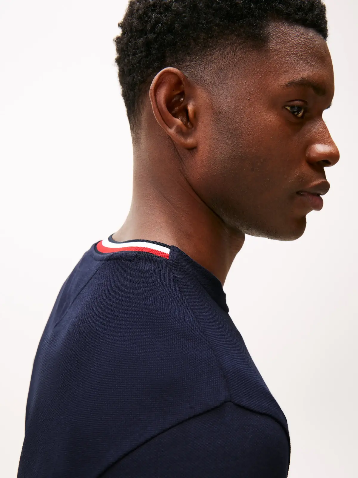 Tommy Hilfiger RWB PIQUE TEE, DW5 Siyah Erkek T-Shirt & Polo