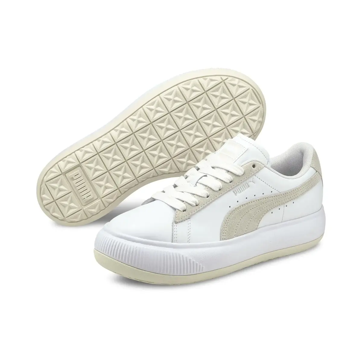Puma Suede Mayu Mix Wn S Beyaz-Gri Kadın Günlük Spor Ayakkabı