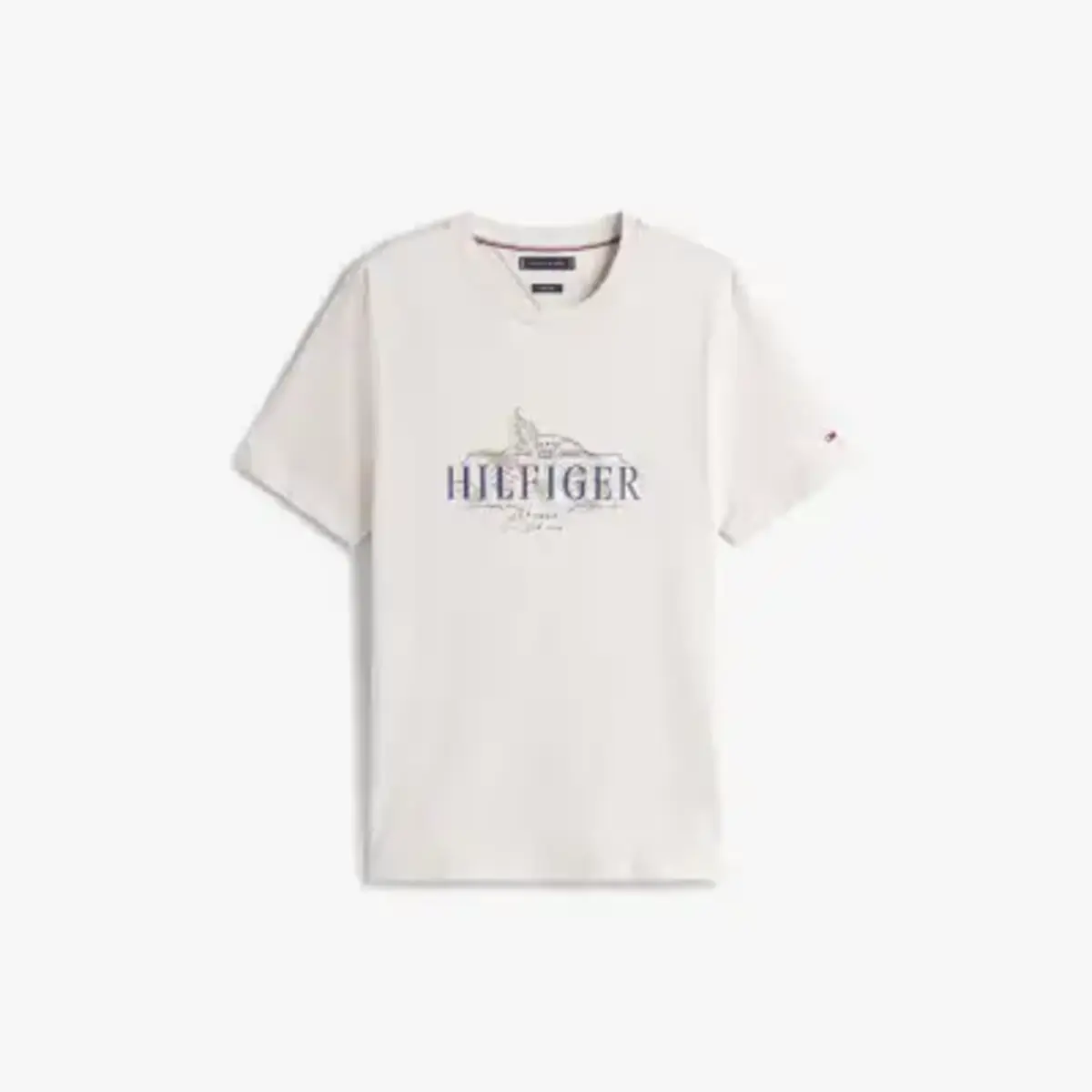 Tommy Hilfiger TROPICAL FLORAL HILF Erkek Beyaz T-Shirt