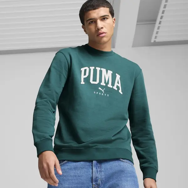 Puma SQUAD Crew Yeşil Erkek Sweatshirt