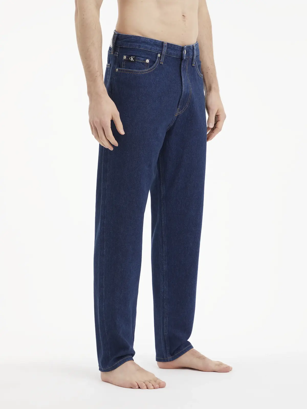 Calvin Klein REGULAR TAPER Erkek Mavi Kot Pantolon