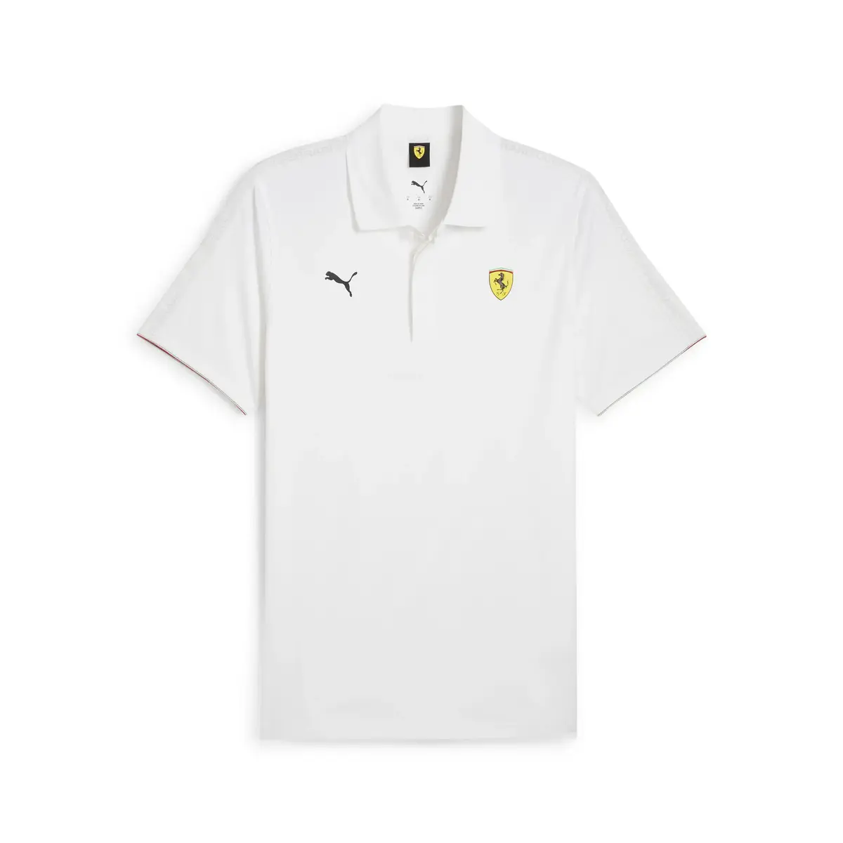 PUMA Ferrari Race Cloudspun Polo Beyaz Erkek Polo T-Shirt
