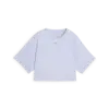 PUMA W CLOUDSPUN MESH TEE Mavi Kadın T-Shirt