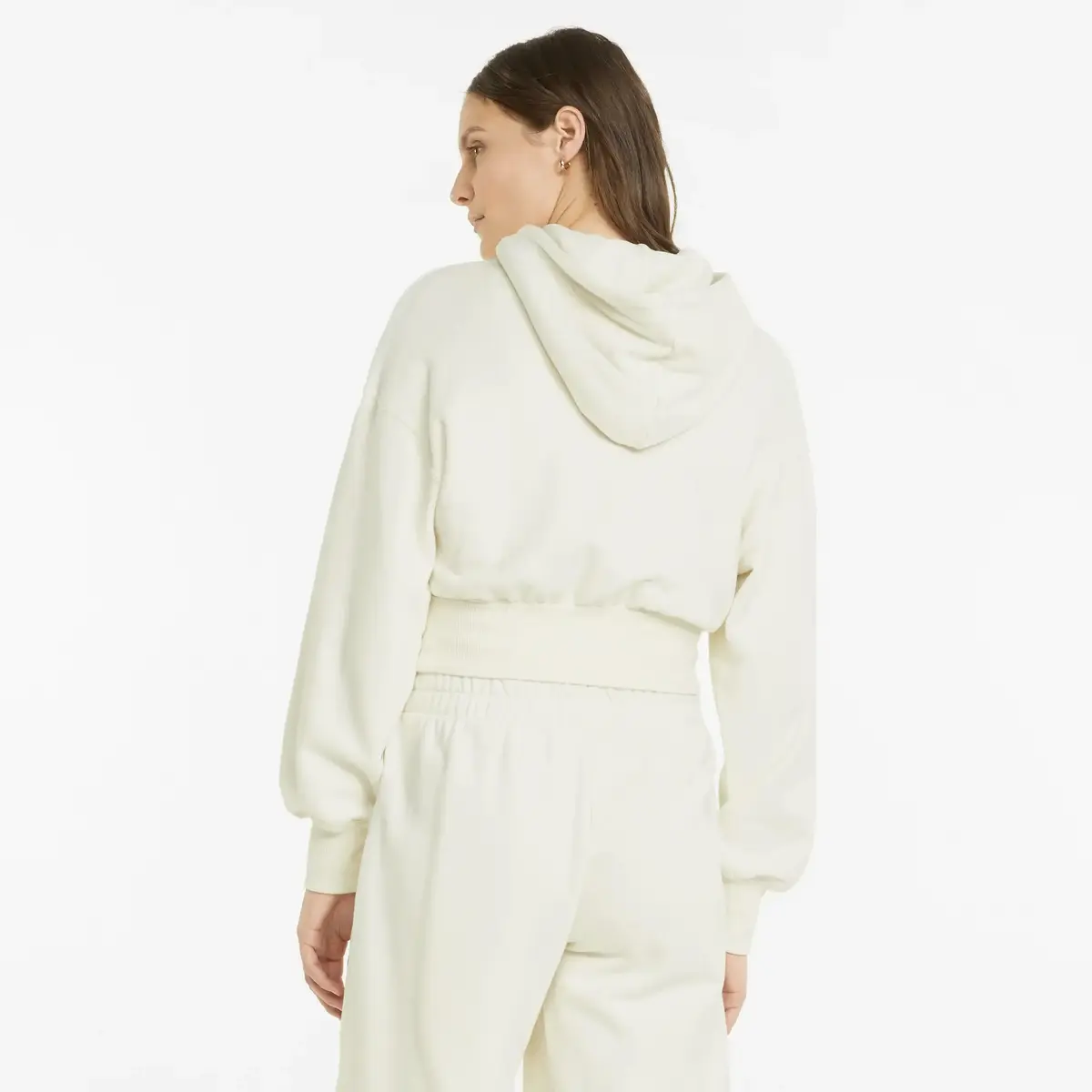 Puma Classics Crop Hoodie TR Bej Kadın Sweatshirt