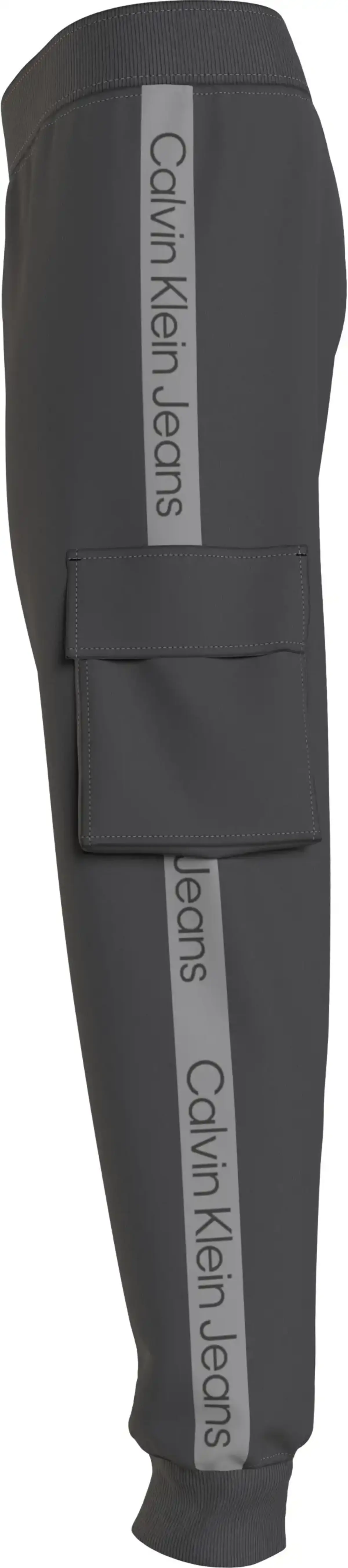 Calvin Klein LOGO TAPE CARGO HWK Erkek Antrasit Kargo Pantolonu